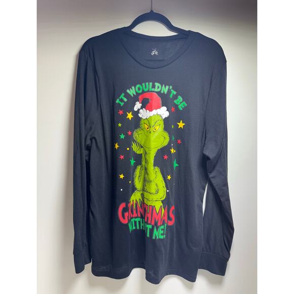 The Grinch Dr Seuss Long Sleeve Graphic TShirt Sz L Lot of 2 Black Green Unisex - Picture 4 of 6